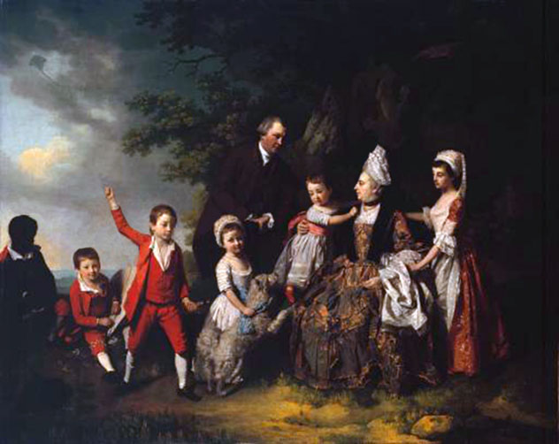 A Family Group in a Landscape 